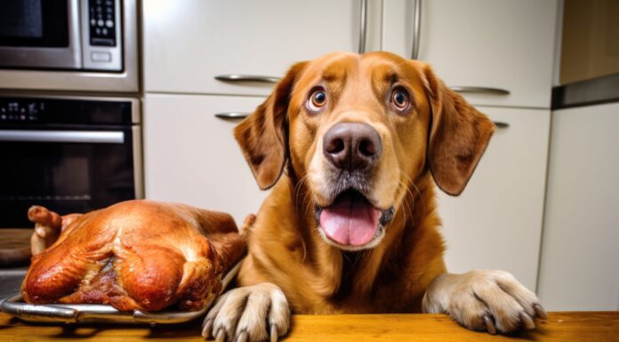Top Holiday Foods You Should Never Feed Your Pet Funny bad dog with paws on kitchen table